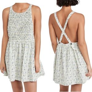 Free People Women's Petunia Mini Dress Tea Combo Floral NWT Size L